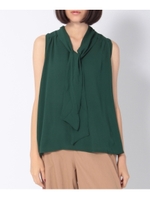 ボウタイノースリーブブラウス/オフホワイト(003)