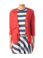 杢調ネップカーディガン/レッド系(067)