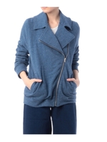 裏毛スウェットライダースジャケット/チャコールグレー(014)