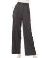 PINSTRIPED STRETCH WIDE PANTS/grey