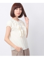 ギャザーフリルブラウス/ライトベージュ(051)