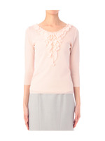 シフォンフリルニットプルオーバー/ピンク系(070)