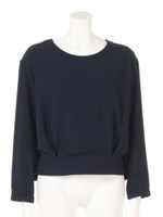 ジョーゼット前後差プルオーバー/ネイビー