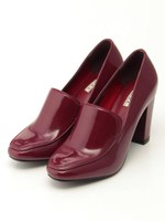 スクエアトゥヒールアップローファー/MIX