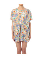 ダーツタックフラワー柄ワンピース/ベージュ系(952)