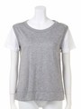 テンセルハイテンション裏毛重ね風TOP/L-GRAY