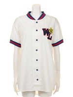 ベースボール半袖シャツ/ブルー