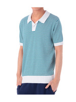 ボーダーニットポロ/レッド系(065)