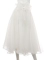 ボリュームオーガンジースカート/ホワイト