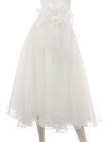ボリュームオーガンジースカート/ホワイト