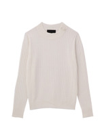 ワイドリブハイネックニット/ホワイト(003)