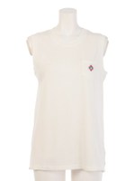 ワンポイント タンクトップ/O/WHT