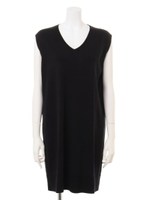 綿カシミヤワンピース/チャコール