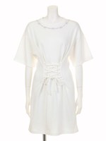 有刺鉄線ワンピース/ホワイト