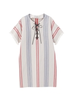 Laula ボヘミアンストライプワンピース/レッド(362)