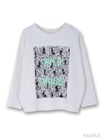 WILDTHING裏毛トップス/杢ライトグレー