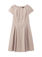 [L]ベーシックAラインワンピース/サンドベージュ(053)
