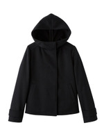 [S]ウールフーデットショートコート/ベージュ系(054)