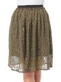 ・コードレースミディアムスカート/Khaki
