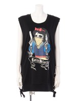 サイドスピンドルノースリープルオーバー/ブラック