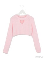 ハートウォーミーショートニット/ピンク