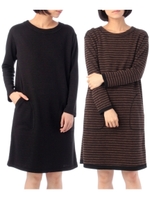 ポケットつきジャージワンピース/ブラック(019)