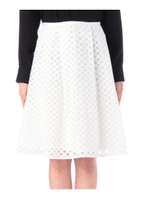 格子柄レーシースカート/ホワイト(402)