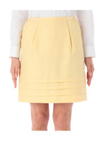 裾タックスカート/イエロー系(031)