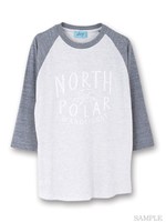 NORTHプルオーバーLARラグランT/杢ライトグレー