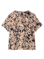 ジオフラワープリントブラウス/サンドベージュ(153)