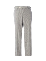 ヒッコリーストレッチ クロップド/ブルー系(394)