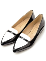 ポインテッドローファー/ブラック柄