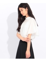 レースハイネックブラウス/アイボリー(004)