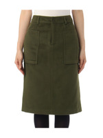 起毛ミリタリータイトスカート/カーキ(027)