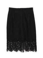 裾ケミカルレース台形スカート/GRY