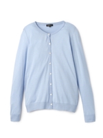 [L]コットンニットカーディガン/ライトブルー(091)