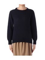 ウール混編み地切り替えニット/グレー(012)