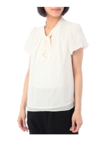 ウインドーペインボウタイプルオーバー/ベージュ(052)