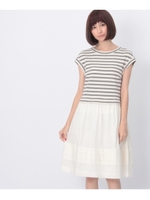 コットンカノコボーダーワンピース/グレー(312)