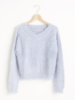 シャギーニットプルオーバー/アイボリー