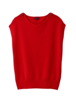 ショルダーZIPニットトップス/レッド(062)