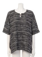 ジャガードポンチョ/ベージュ