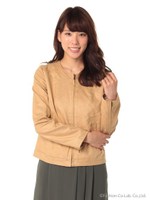 スウェードブルゾン/ベージュ