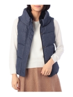 ソフトシャンブレーダウンベスト/ネイビー(093)