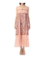 パネルフラワーマキシワンピース/パープル系(182)