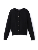 ビジューボタンニットカーディガン/ボルドー(064)