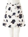 フラワーAラインミニスカート/ホワイト