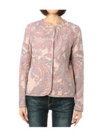 ペイズリー柄キルトジャケット/ピンク系(071)