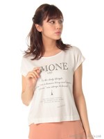 C/RプリントTシャツ/BK