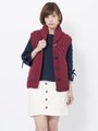 LOW GAUGE KNIT VEST/レッド
